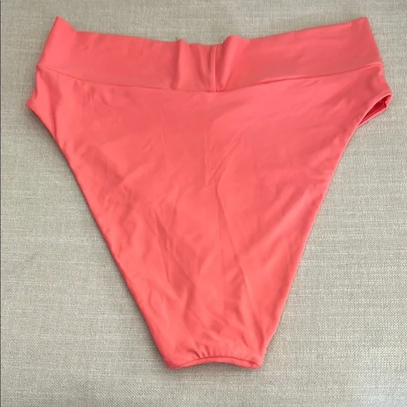 Aerie Coral High-Waisted Bikini Bottom - Picture 2 of 2